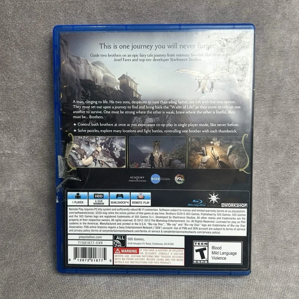 Brothers: A Tale of Two Sons (Sony PlayStation 4, 2015)